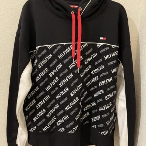 TOMMY HILFIGER Poleron mujer negro con letras L