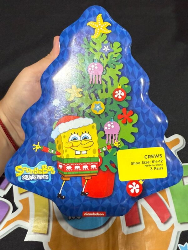 Caja metalica de coleccion Bob Esponja x3 calceta larga