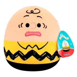 Peluche Squishmallows Charlie Brown Peanuts 20 cm – Original Coleccionable