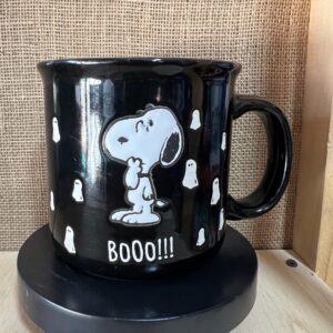 Taza Snoopy Booo! Negra con Fantasmas | Taza Snoopy Original Importada
