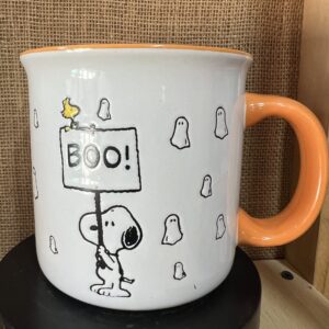 Taza Snoopy Halloween Cartel Boo! Original | Taza Snoopy Importada