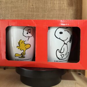 Set 2 Tazas Snoopy y Woodstock Blancas Original | Tazas Peanuts