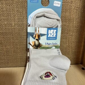 Set 3 Calcetas Largas La Era del Hielo de Algodón Original | Talla 35–38