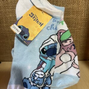 Set 5 Calcetas Cortas Stitch y Ángel Original | Talla 37–42