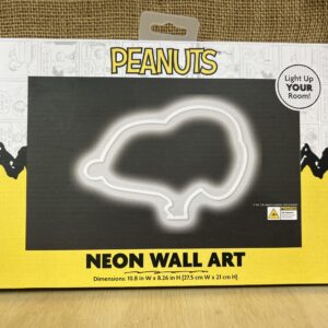 Snoopy Luz Neón de Pared Peanuts a Pilas