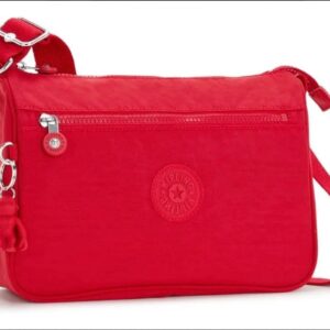 Cartera Kipling Callie Red Original | Bolso Cruzado Ligero con Mono Kipling