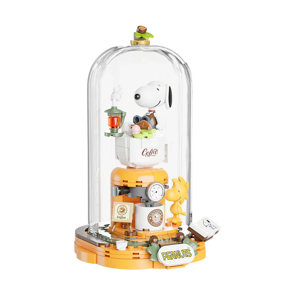 Snoopy Coffee Time Capsula tipo LEGO - Imagen 2