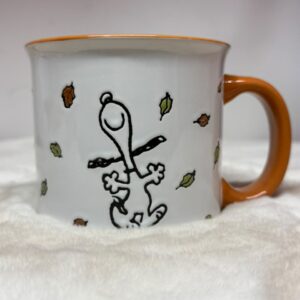 Taza Snoopy Otoño Hojas 600 ml – Peanuts Original Importada