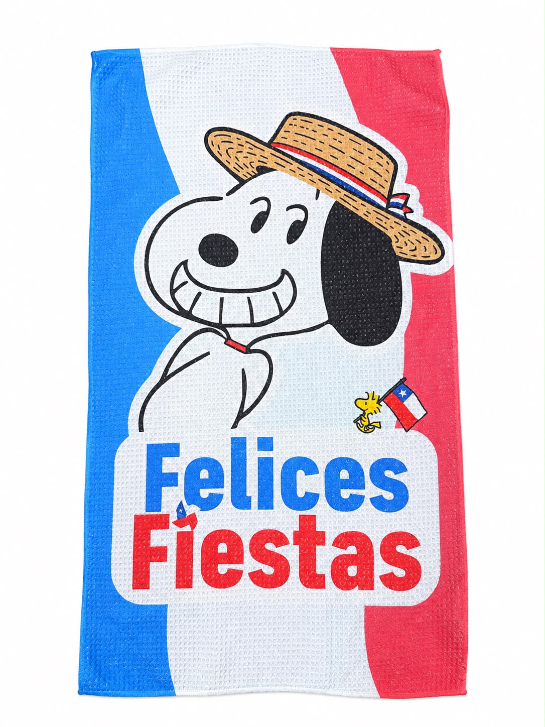Paño de Cocina Snoopy Fiestas Patrias Chile 100% Algodón 45 × 75 cm