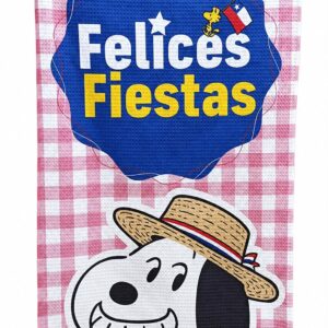 Paño de Cocina Snoopy Huaso Fiestas Patrias 100% Algodón 45 × 75 cm